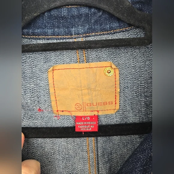 Guess Men's Cotton Jacket Size L Made In Mexico - Picture 2 of 12